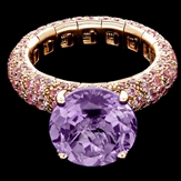 Spring ring 750/1000 pink gold