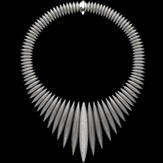 Soft necklace 750/1000 white gold and titanium 