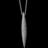 Pendant chain 7 cm 750/1000 white gold 