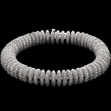 Small soft bracelet in 750/1000 white  gold 