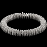 Small soft bracelet in 750/1000 white  gold 