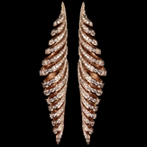 Earring 750/1000 pink gold  + white diamonds ct. 1,91 LJWO014