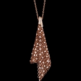 Double pendant chain 750/1000 pink gold 