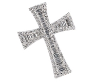 Platinum Cross with Diamonds